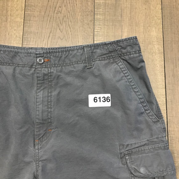 L.L. Bean Shorts Mens Size 42 Gray Cargo Ripstop Allagash Hiking Cotton Canvas‎ - Picture 10 of 10